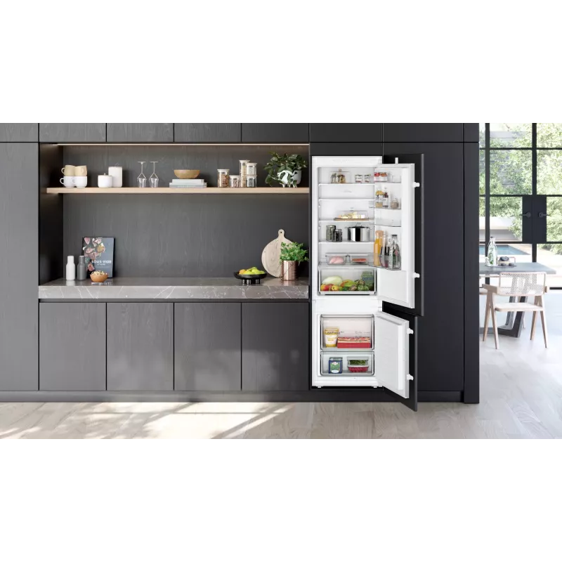 Siemens iQ100 KI87VNSE0 külmik-sügavkülmik sisseehitatav 270 L valge