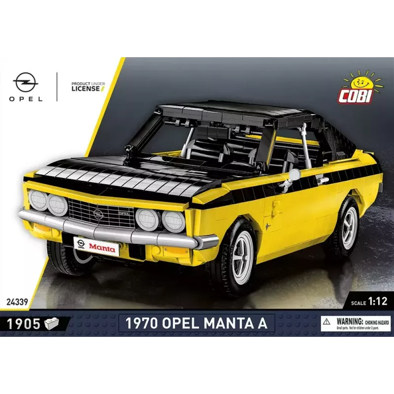 Ehitusmänguasi Cobi Opel Manta A 1970 1:12 mõõtkavas mudel, klotsikomplekt