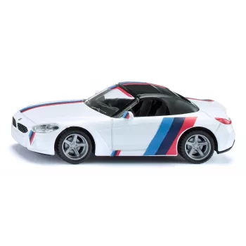 Siku sportauto mudel BMW Z4 M40i, kokkupandud 1:50 mõõtkavas, L 40 mm × W 87 mm × H 29 mm