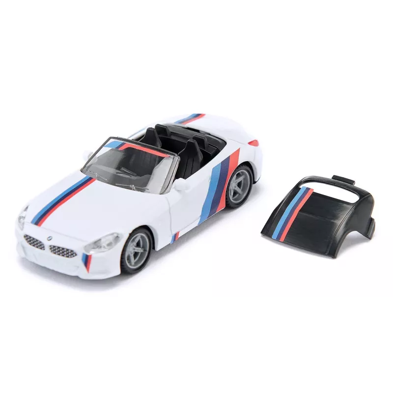 Siku sportauto mudel BMW Z4 M40i, kokkupandud 1:50 mõõtkavas, L 40 mm × W 87 mm × H 29 mm