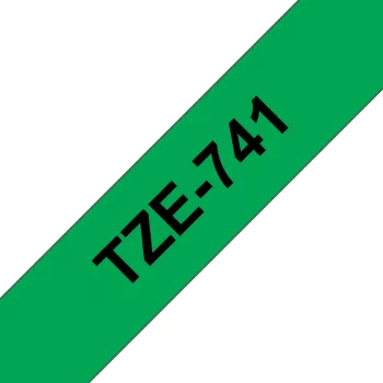 Brother TZE-741 sildilint must rohelisel TZ