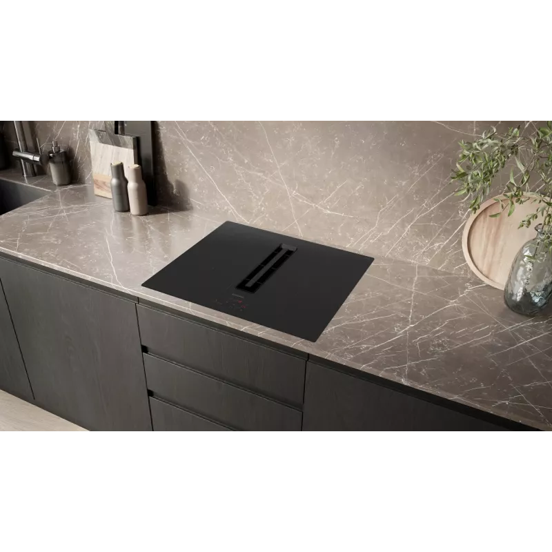 Siemens iQ300 ED611BS16E pliit Must Sisseehitatav 60 cm Tsooninduktsioonpliit 4 tsooni Sisseehitatud õhupuhasti