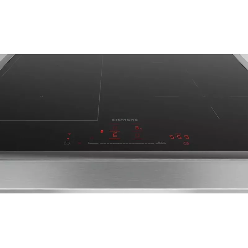 Induktsioonpliit Siemens iQ500 ED64RHSB1E 4 tsooniga sisseehitatav 60 cm must/roostevaba teras puutjuhtimine