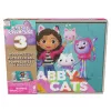 Mängud Gabby's Dollhouse, 3 puidust puslet 24-tükised pusled puidust hoiukarbiga lastele, eelkooliealistele alates 3. eluaastast
