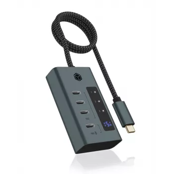 ICY BOX IB-HUB1454-C31 USB 3.2 Gen 1 (3.1 Gen 1) USB-C 10000 Mbit/s Sinine, Hall