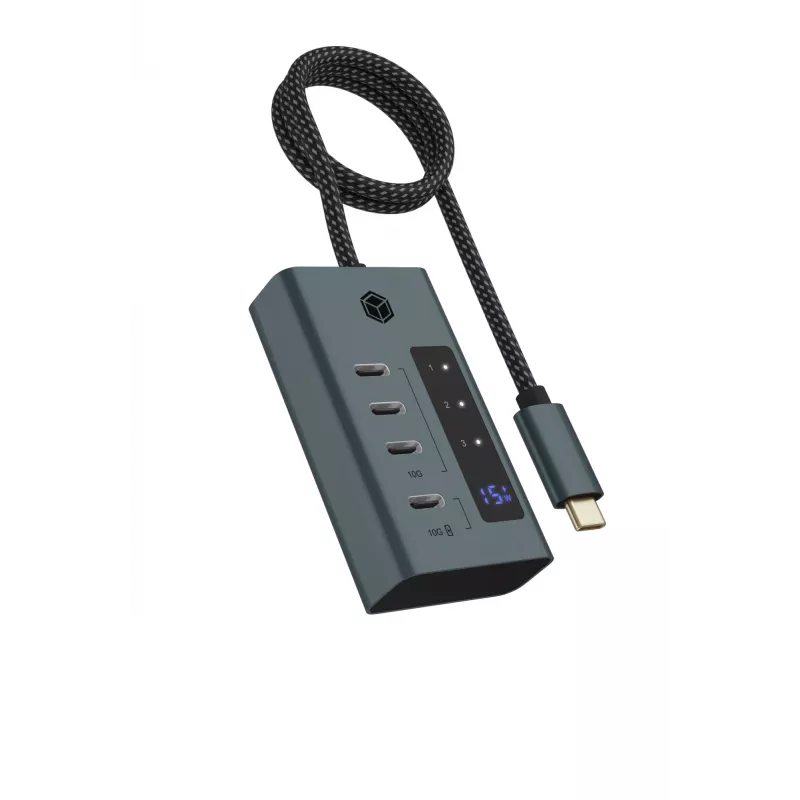 ICY BOX IB-HUB1454-C31 USB 3.2 Gen 1 (3.1 Gen 1) USB-C 10000 Mbit/s Sinine, Hall