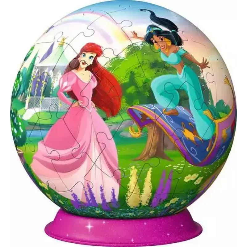 3D puslepall Ravensburger Disney printsess – 72 tükki, sfääriline puslemudel