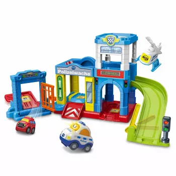 Mänguasjakomplekt VTech Tut Tut Baby Flitzer Police Station 80-569904 interaktiivsete funktsioonide ja sõidukitega