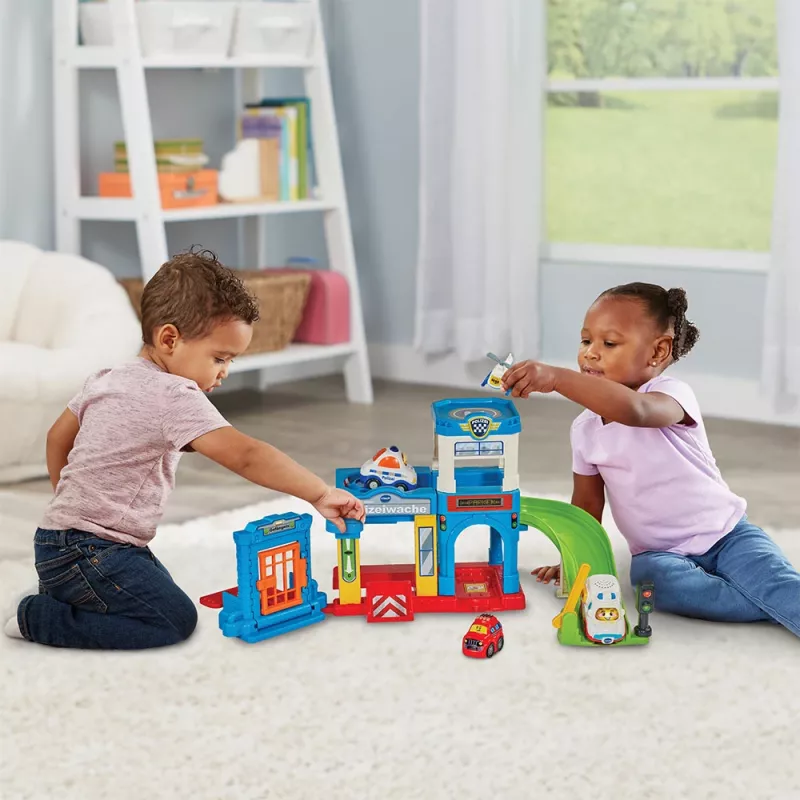 Mänguasjakomplekt VTech Tut Tut Baby Flitzer Police Station 80-569904 interaktiivsete funktsioonide ja sõidukitega