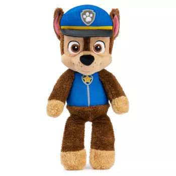 PAW Patrol GUND Ametlik Chase Kaasaskantav Pehme Mänguasi, Premium Topisloom Vanusele 1+, Sinine/Pruun, 33 cm