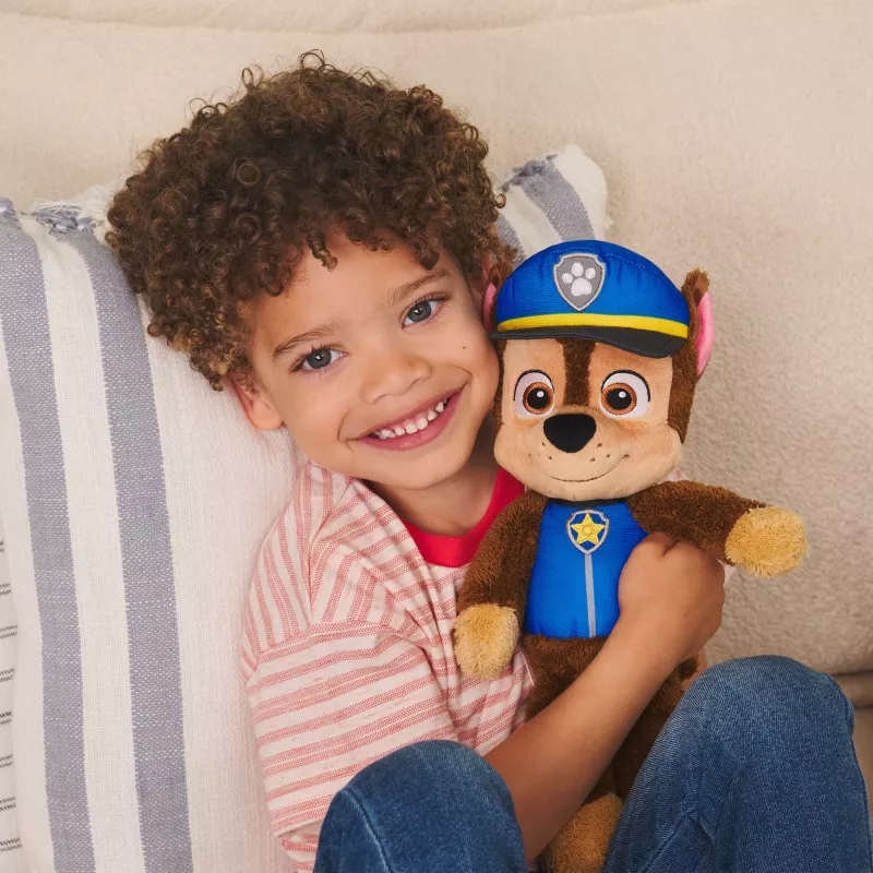PAW Patrol GUND Ametlik Chase Kaasaskantav Pehme Mänguasi, Premium Topisloom Vanusele 1+, Sinine/Pruun, 33 cm