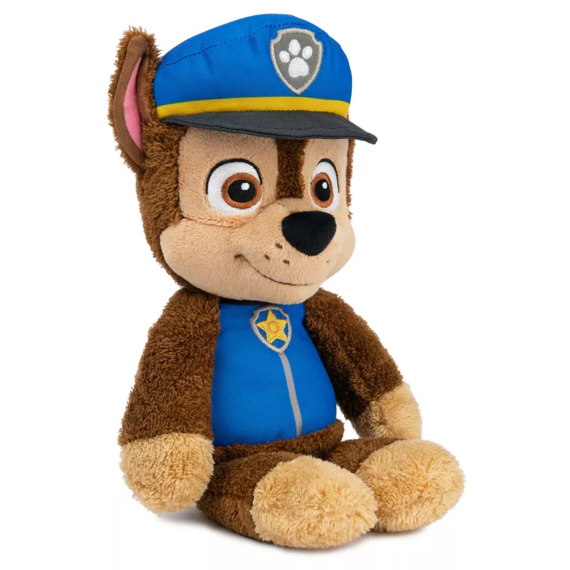 PAW Patrol GUND Ametlik Chase Kaasaskantav Pehme Mänguasi, Premium Topisloom Vanusele 1+, Sinine/Pruun, 33 cm