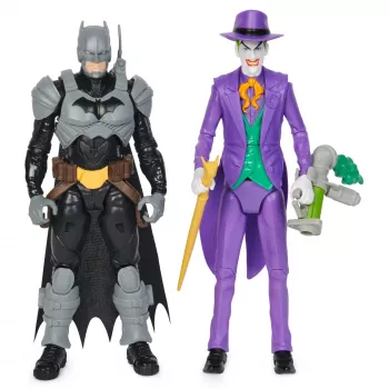 DC Comics, Batman Adventures, Batman vs The Joker tegevuskujude komplekt, 2 figuuri, 12 raudrüü aksessuaari, 12-tolline superkangelase laste mänguasi poistele ja tüdrukutele