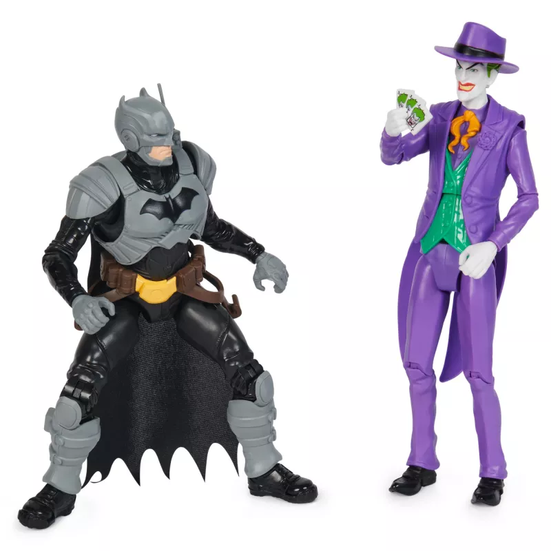 DC Comics, Batman Adventures, Batman vs The Joker tegevuskujude komplekt, 2 figuuri, 12 raudrüü aksessuaari, 12-tolline superkangelase laste mänguasi poistele ja tüdrukutele