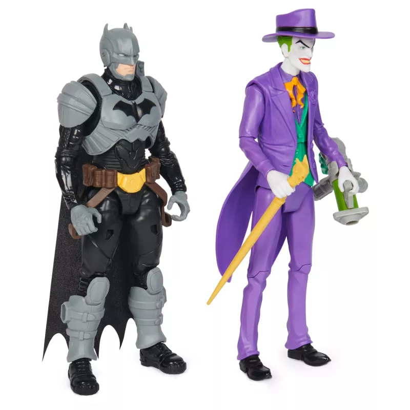 DC Comics, Batman Adventures, Batman vs The Joker tegevuskujude komplekt, 2 figuuri, 12 raudrüü aksessuaari, 12-tolline superkangelase laste mänguasi poistele ja tüdrukutele