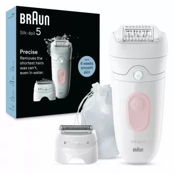 Epilator Braun Silk-épil 5 5-030 28 pintsetti Roosa Valge