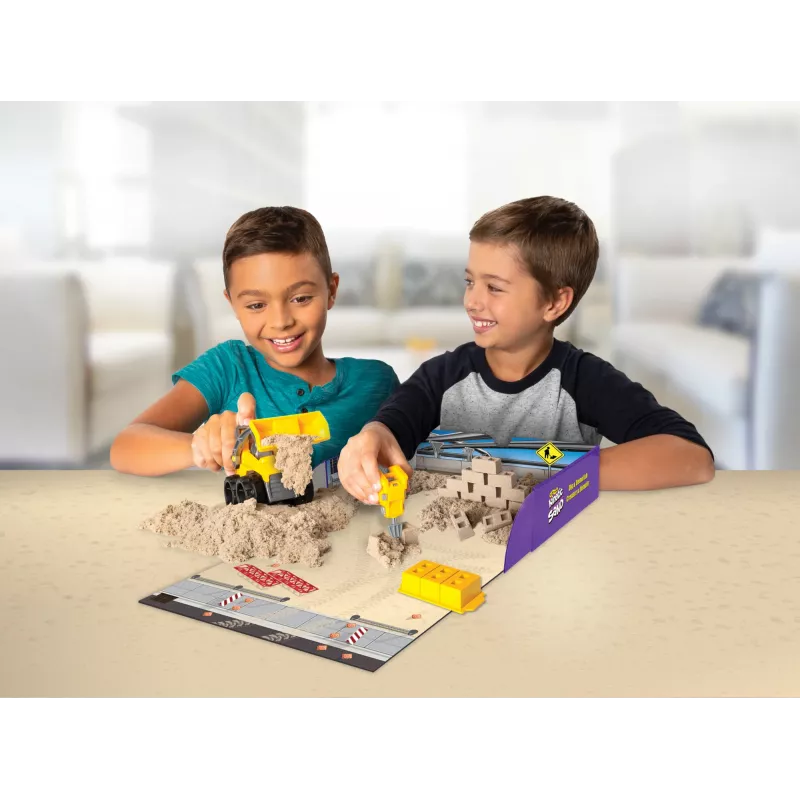 Kinetic Sand Dig N' Demolish mängukomplekt 1 lb mänguliiva ja mänguautoga, sensoorne mänguasi lastele alates 5. eluaastast