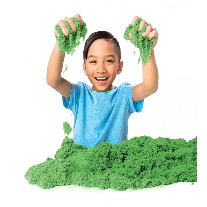 Kinetic Sand, 2 naela rohelist mänguliiva, vormitavad sensoorsed mänguasjad lastele, korduvsuletav kott (pakend võib erineda), alates 3. eluaastast