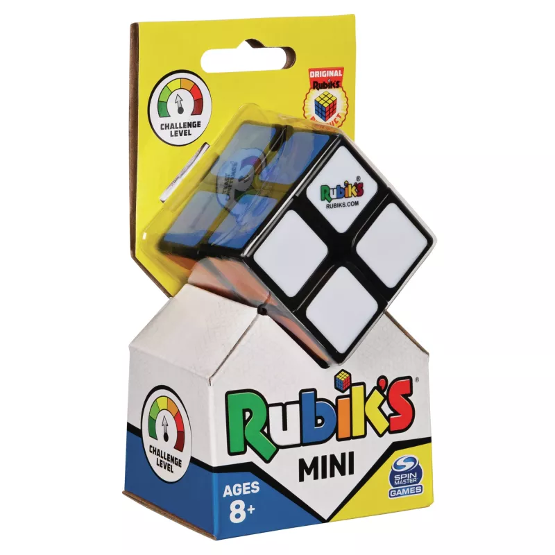Rubik’s Mini 2x2, 2x2 klassikaline värvide sobitamise pusle, taskusuuruses ajunussiv mänguasi, pakend võib erineda