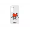 Kaitsev TPU-ümbris Samsung Galaxy S24+ — Suit Case White, Red Transparent, 6,7 tollile