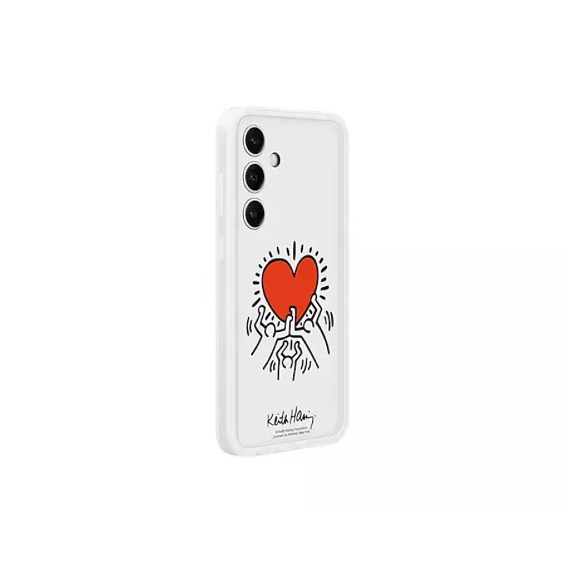 Kaitsev TPU-ümbris Samsung Galaxy S24+ — Suit Case White, Red Transparent, 6,7 tollile