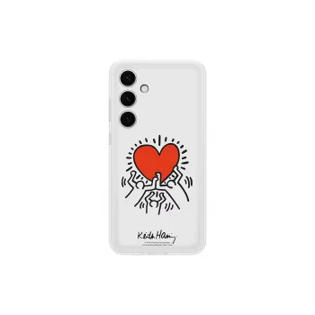 Kaitsev TPU-ümbris Samsung Galaxy S24+ — Suit Case White, Red Transparent, 6,7 tollile