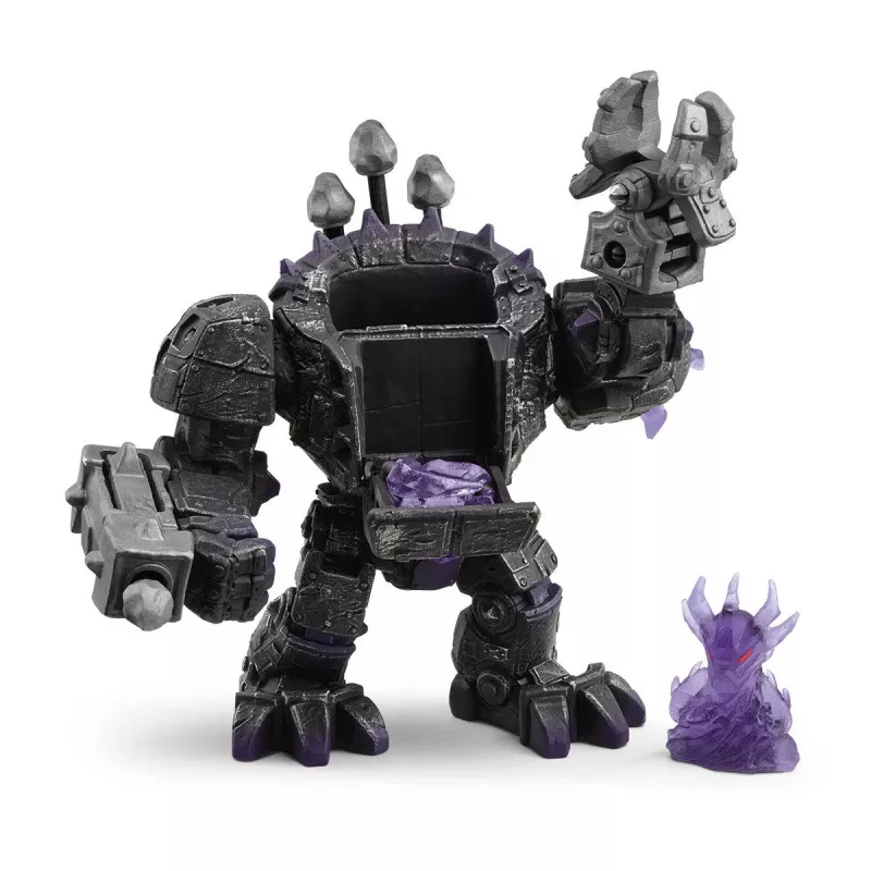 schleich ELDRADOR CREATURES Varjumeister Robot koos Miniolendiga Must