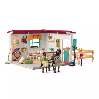 schleich HORSE CLUB Sööda- ja hooldusruumi laiendus, hobusetall, hobused, 5 aastat, mitmevärviline, plastik