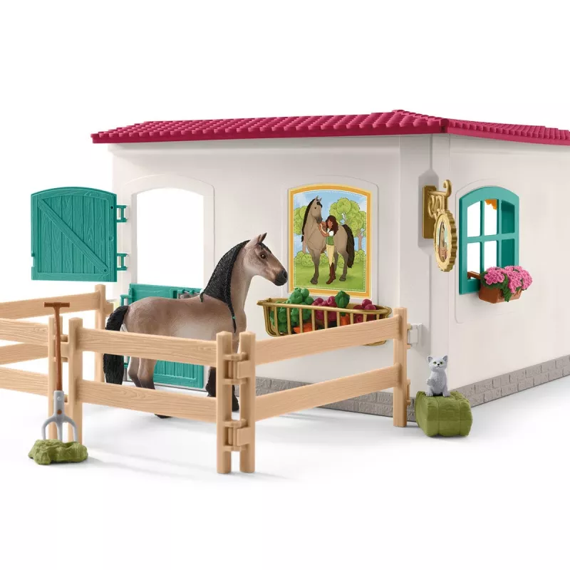 schleich HORSE CLUB Sööda- ja hooldusruumi laiendus, hobusetall, hobused, 5 aastat, mitmevärviline, plastik