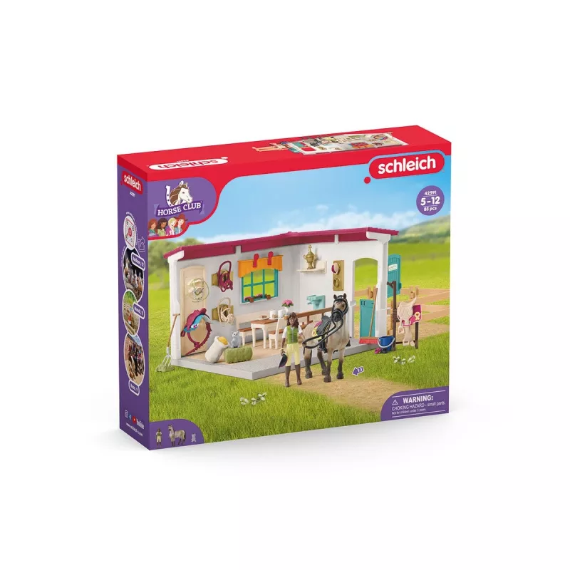 schleich HORSE CLUB Sööda- ja hooldusruumi laiendus, hobusetall, hobused, 5 aastat, mitmevärviline, plastik