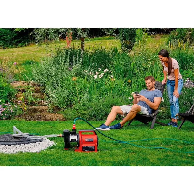 Veepump EINHELL GE‑AW 1144 SMART — 1100 W, rakenduse juhtimine, aia niisutamine ja vee teisaldamine