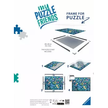 Pusleraam Ravensburger 17901 – must, pusledele, soovitatav vanus 12+