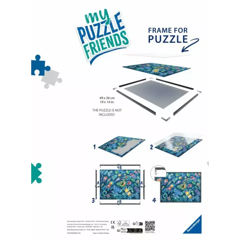 Pusleraam Ravensburger 17901 – must, pusledele, soovitatav vanus 12+
