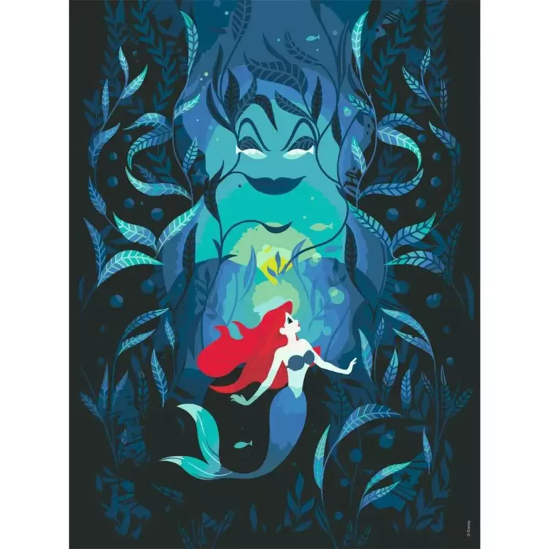 Ravensburger Värvikomplekt CreArt Disney Ariel ja Ursula 23732 — värvikomplekt lastele eeltrükitud motiiviga