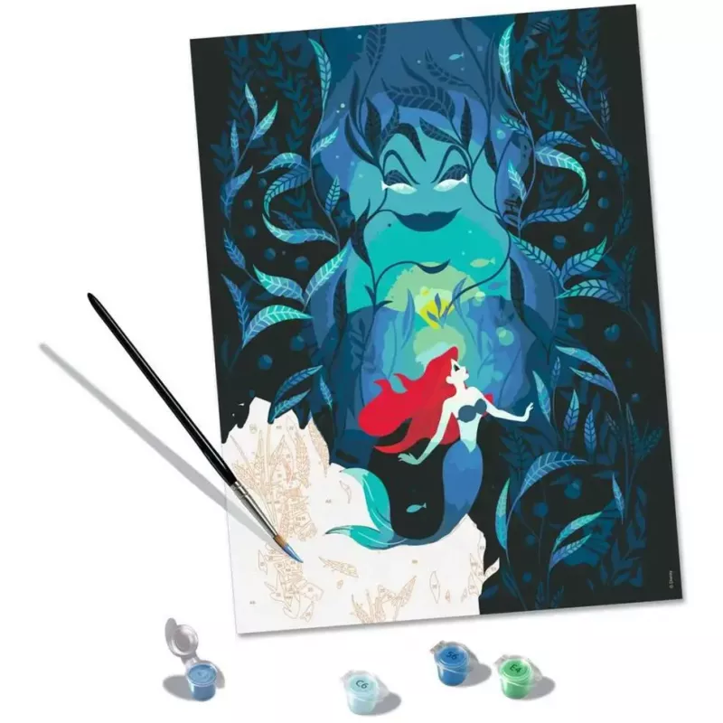 Ravensburger Värvikomplekt CreArt Disney Ariel ja Ursula 23732 — värvikomplekt lastele eeltrükitud motiiviga
