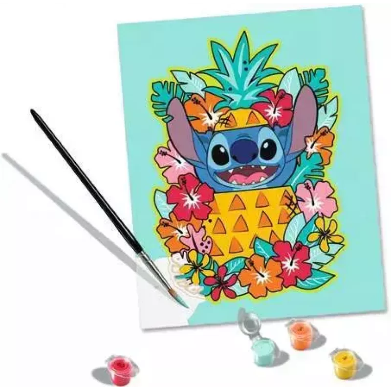 Maalimiskomplekt Ravensburger CreArt Disney Stitch — numbrite järgi maalimise komplekt