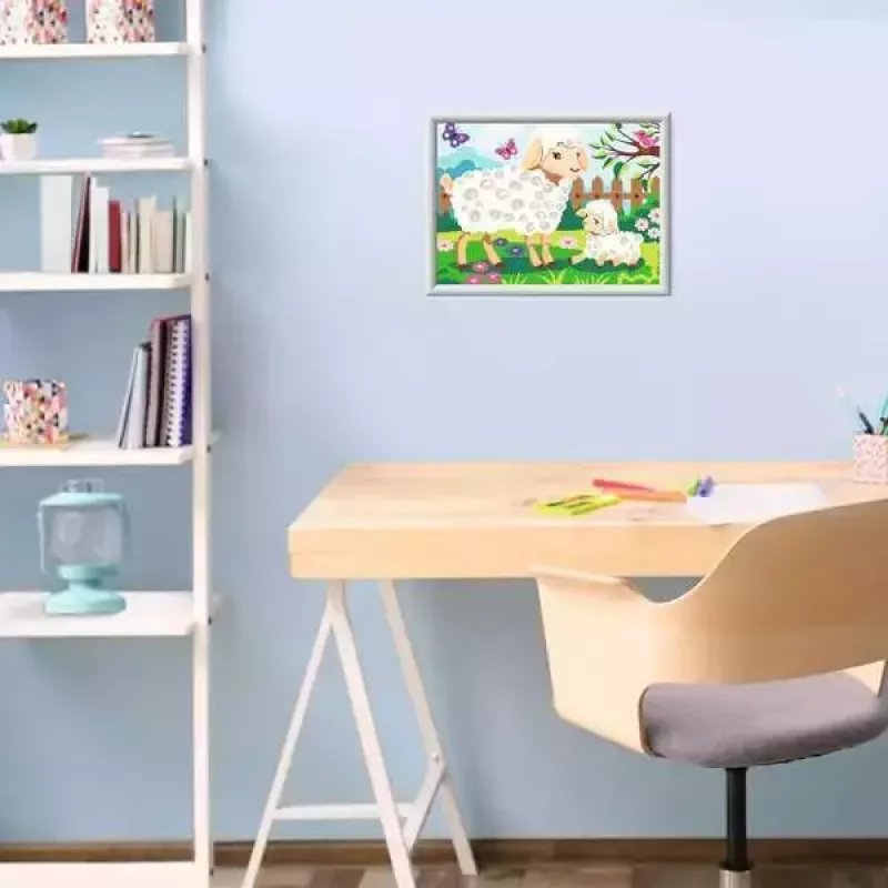 Ravensburger CreArt 23764 numbrite järgi värvimise komplekt, lammas tallega