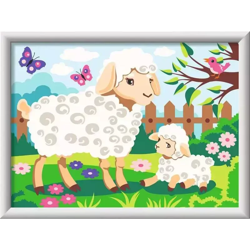 Ravensburger CreArt 23764 numbrite järgi värvimise komplekt, lammas tallega