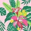 Ravensburger CreArt Tropical Plants maalimiskomplekt, mudel 23728 — numbrite järgi maalimise komplekt