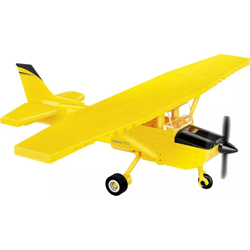 Construction toy Cobi Cessna 172 Skyhawk kollane model 26621 - scale and assembly set