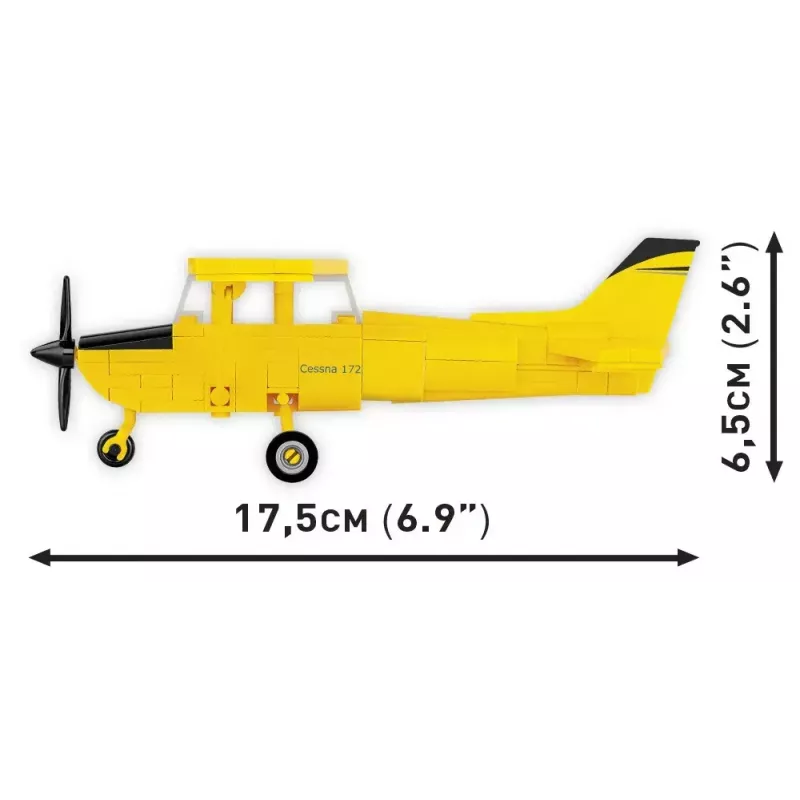 Construction toy Cobi Cessna 172 Skyhawk kollane model 26621 - scale and assembly set