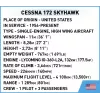 Ehitusmänguasi Cobi Cessna 172 Skyhawk valge ehituskomplekt
