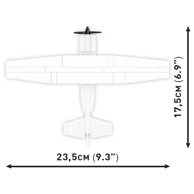 Ehitusmänguasi Cobi Cessna 172 Skyhawk valge ehituskomplekt
