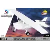 Ehitusmänguasi Cobi Cessna 172 Skyhawk valge ehituskomplekt