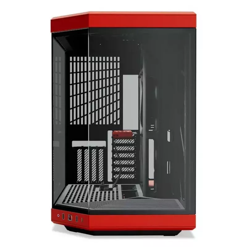 PC korpus HYTE Y70 Midi Tower must, punane