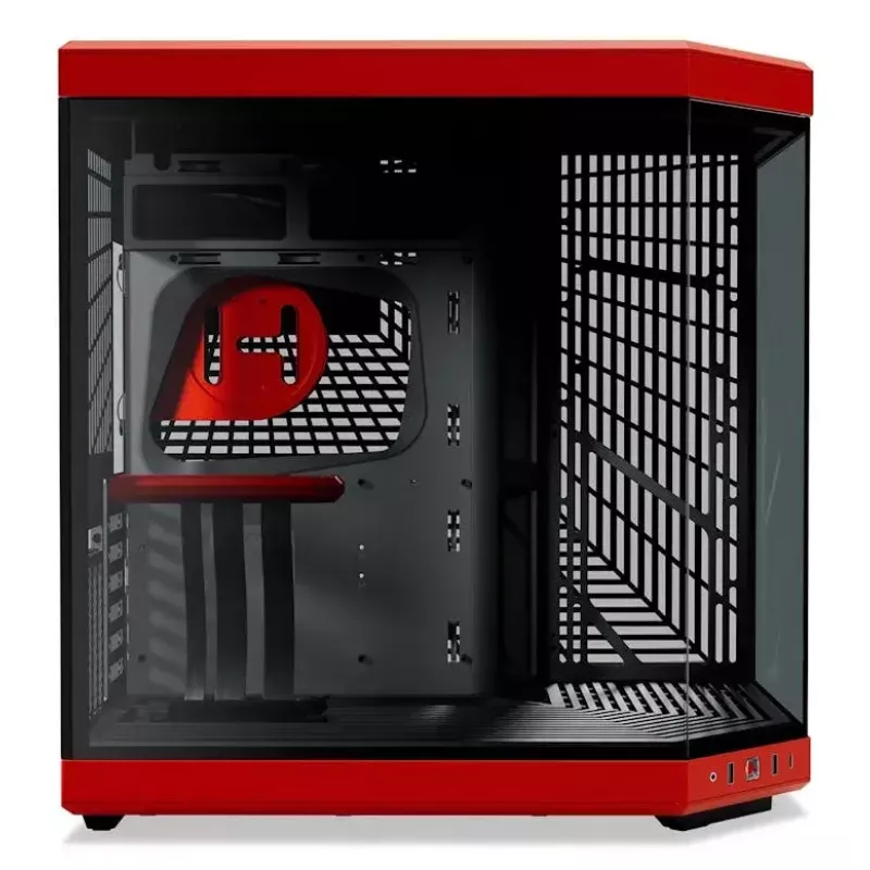 PC korpus HYTE Y70 Midi Tower must, punane