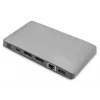 DIGITUS dokkimisjaam USB-C - 2x USB USB-C / 2x USB 3.0 10Gbps / USB 3.0 5Gpbs / 2x DP / Gbe / micro SD / SD / 3,5 mm - 60 W USB-toiteedastus