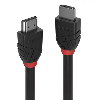 Lindy 1m kiire HDMI-kaabel, Must Line, 1 m, HDMI tüüp A (standardne), HDMI tüüp A (standardne), 4096 x 2160 pikslit, 18 Gbit/s, Must