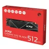 SSD M.2 512 GB ADATA XPG GAMMIX S70 BLADE — PCIe 4.0 NVMe, lugemine 7400 MB/s, kirjutamine 2600 MB/s