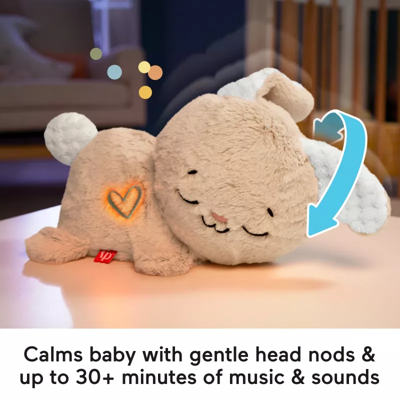 Fisher-Price Soothe & Settle Bunny pehme beebimänguasi ja kohandatav helimasin liikumisega